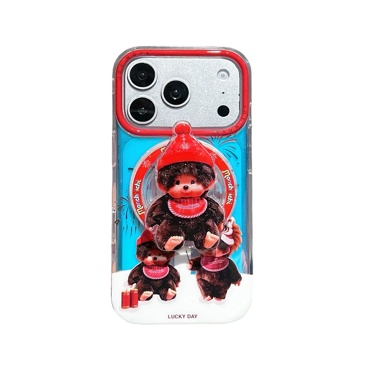 Monchhichi Lucky Day Clear Phone Case for iPhone 17 16 15 14 13 Pro Max — MagSafe